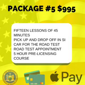 PACKAGE #5 INCLUDES PICK UP/ DROP OFF IN STATEN ISLAND