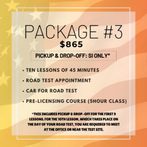 PACKAGE #3 INCLUDES PICK UP/ DROP OFF IN STATEN ISLAND