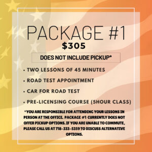PACKAGE #1 PICK UP/ DROP OFF AT OFFICE LOCATION