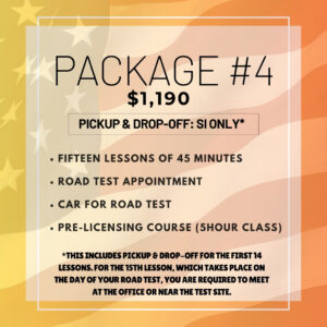 PACKAGE #4 INCLUDES PICK UP/ DROP OFF IN STATEN ISLAND